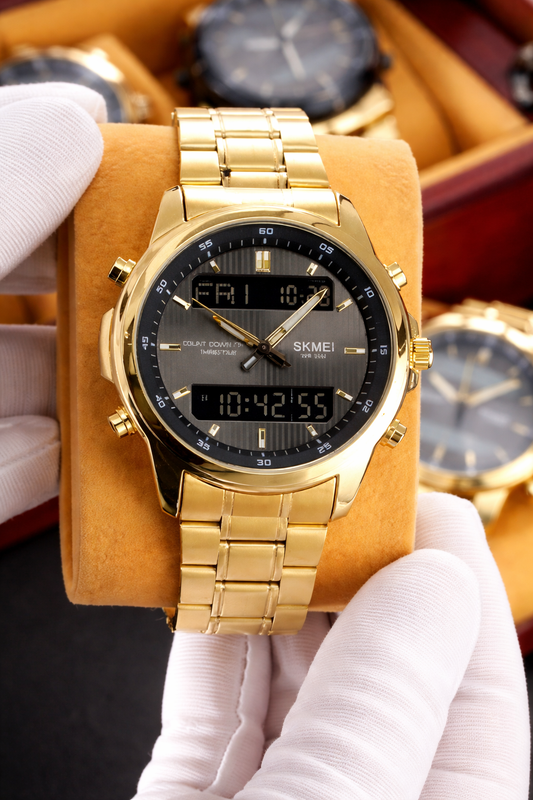 Luxurious gold-tone wristwatch